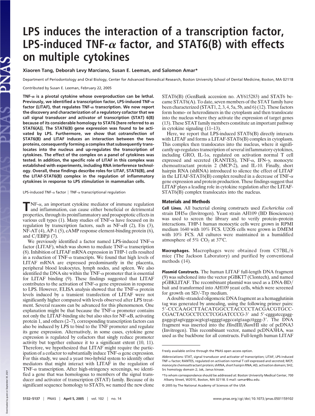 Factor, and STAT6(B) with Effects on Multiple Cytokines