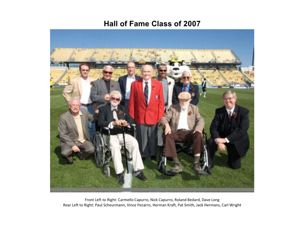 Hall of Fame Class of 2007