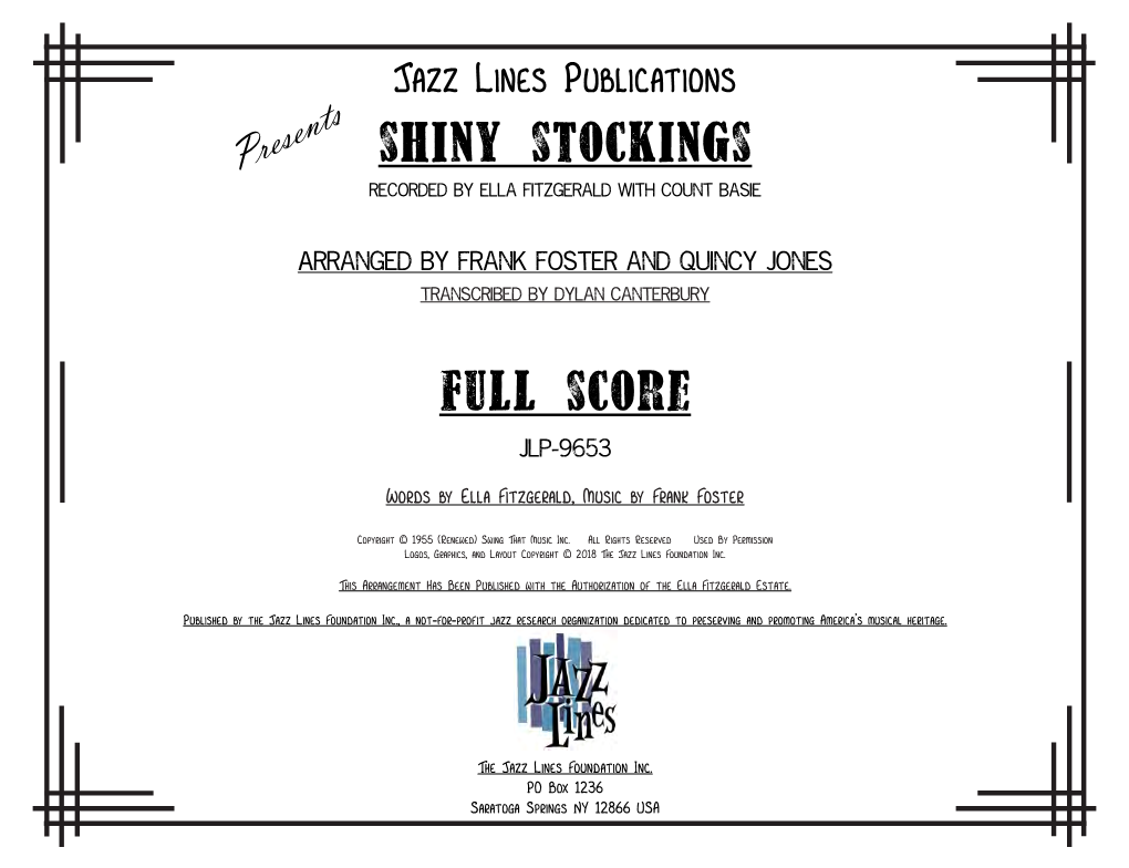 Shiny Stockings Full Score