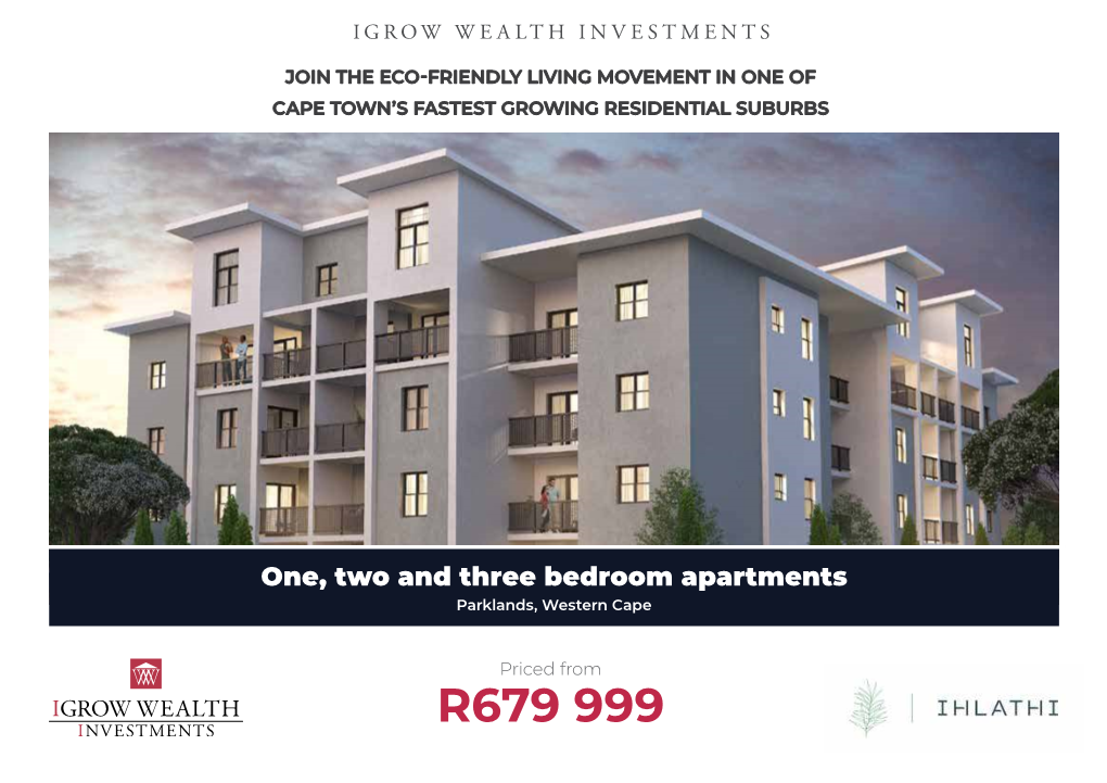 R679 999 Ihlathi Estate Is the Ideal Home for “ “ the up and Coming Cape Town Professionals