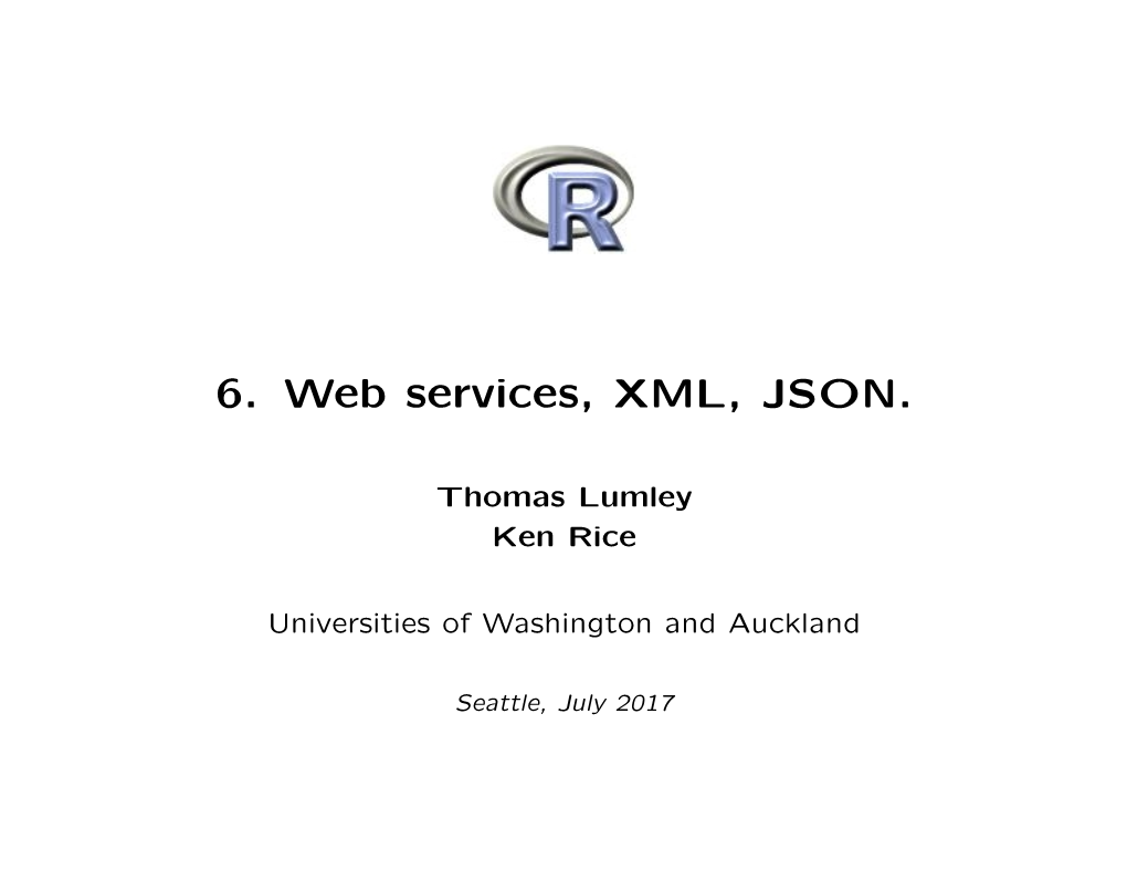 6. Web Services, XML, JSON