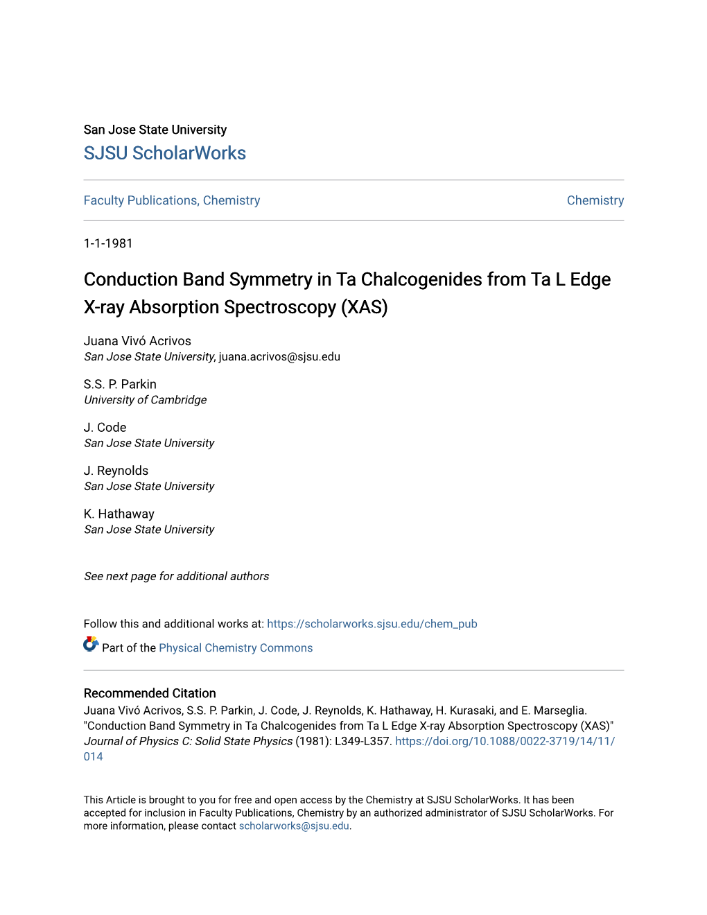 Conduction Band Symmetry in Ta Chalcogenides from Ta L Edge X-Ray Absorption Spectroscopy (XAS)