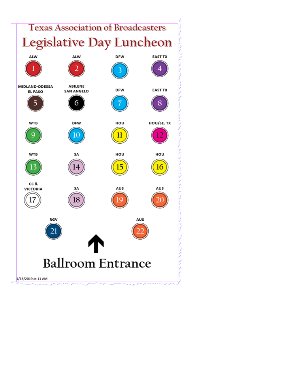 View Table Map & Seating (1/20 at 10