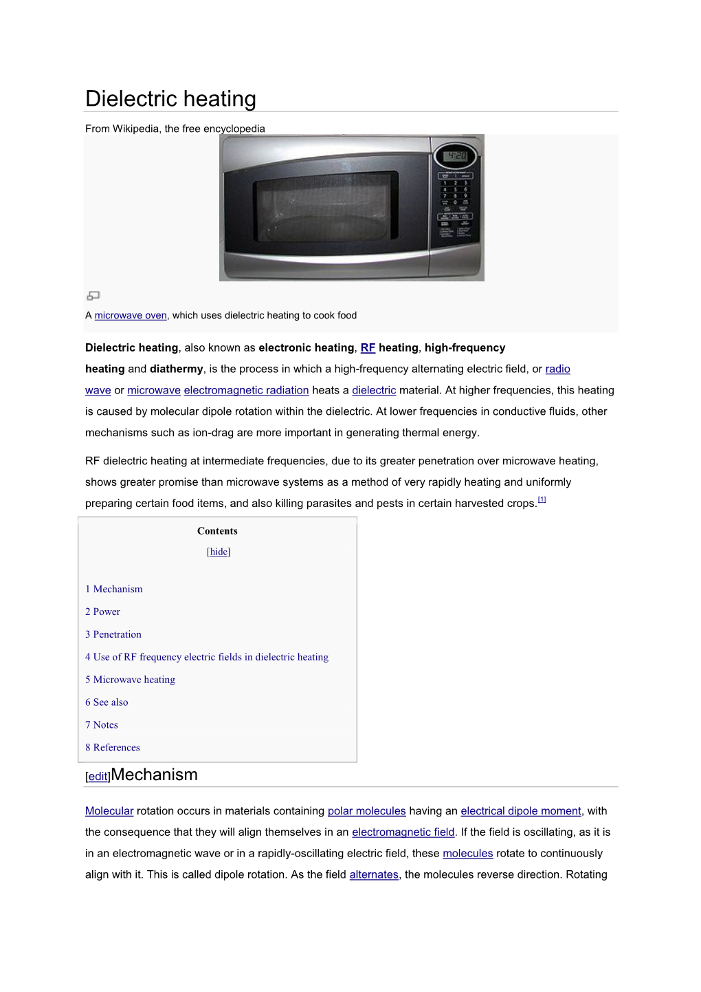 Dielectric Heating