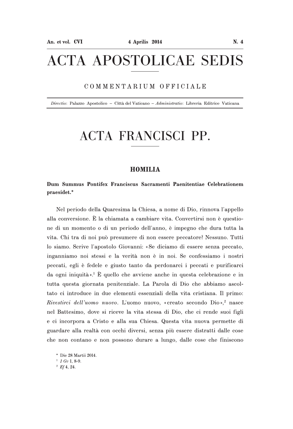 Acta Apostolicae Sedis