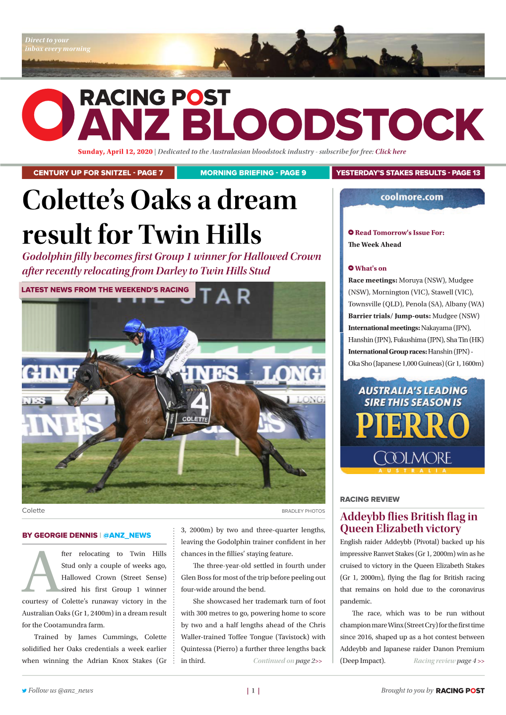 Colette's Oaks a Dream Result for Twin Hills