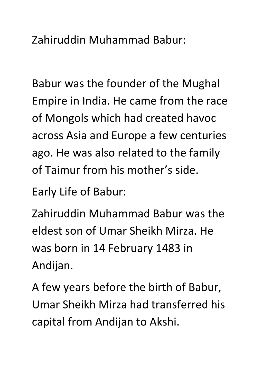 Zahiruddin Muhammad Babur