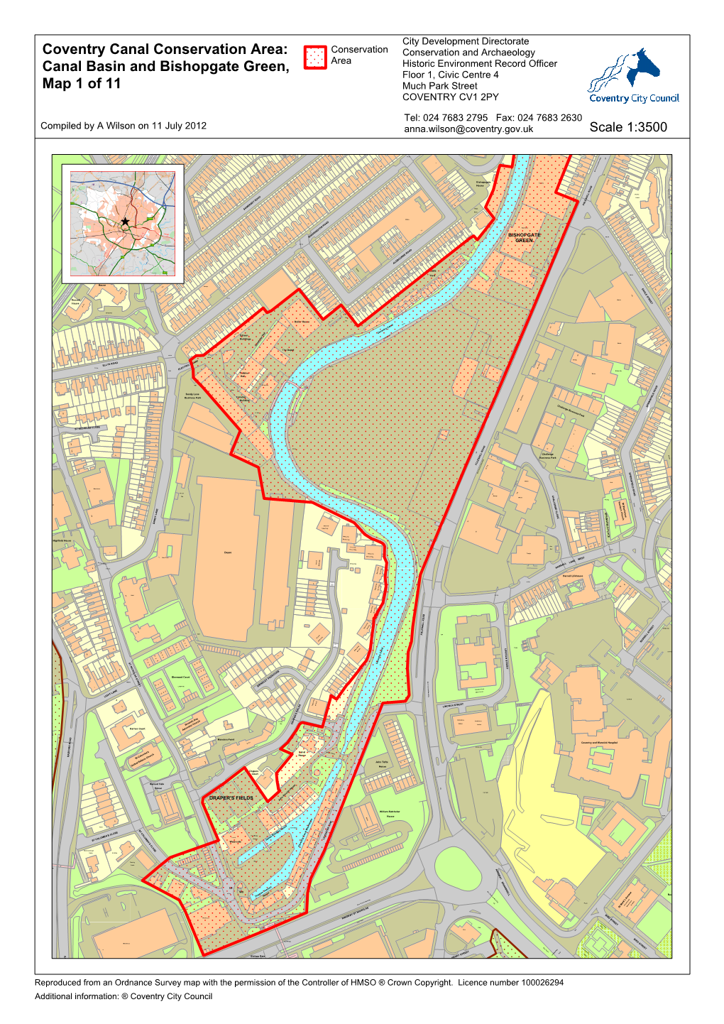 Coventry Canal Conservation Area: Canal Basin and Bishopgate Green