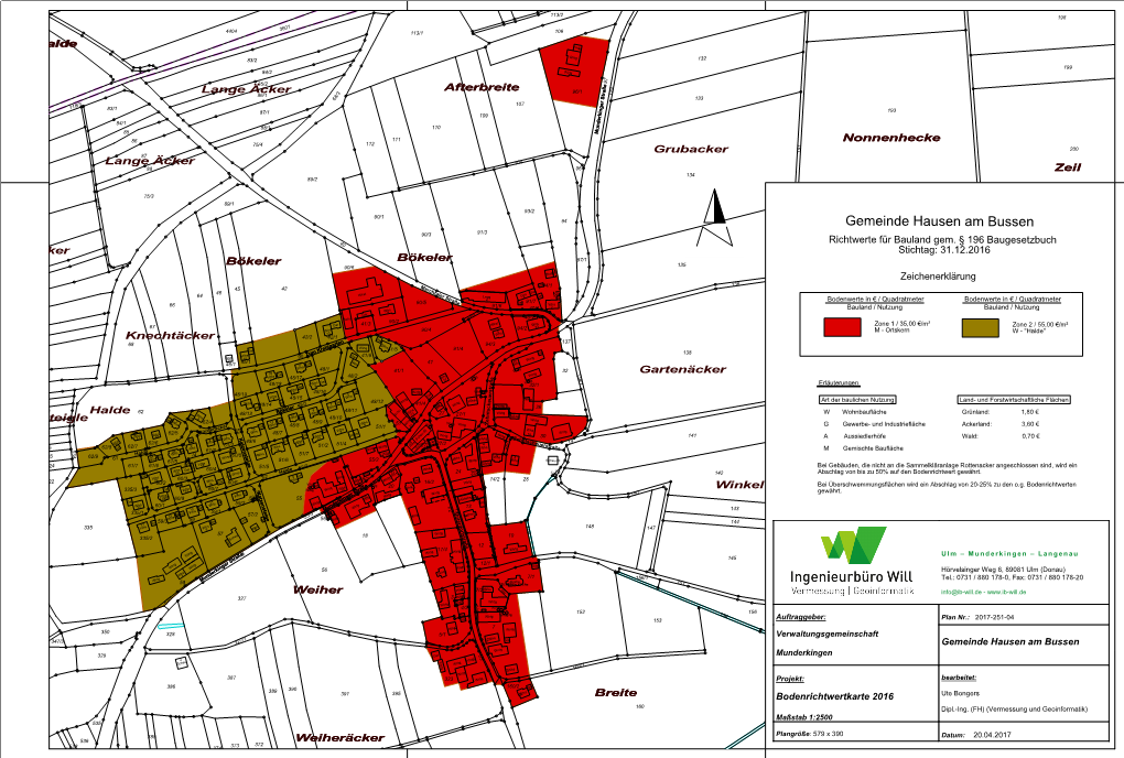 Gemeinde Hausen Am Bussen 90/3 91/3 192 40 Richtwerte Für Bauland Gem