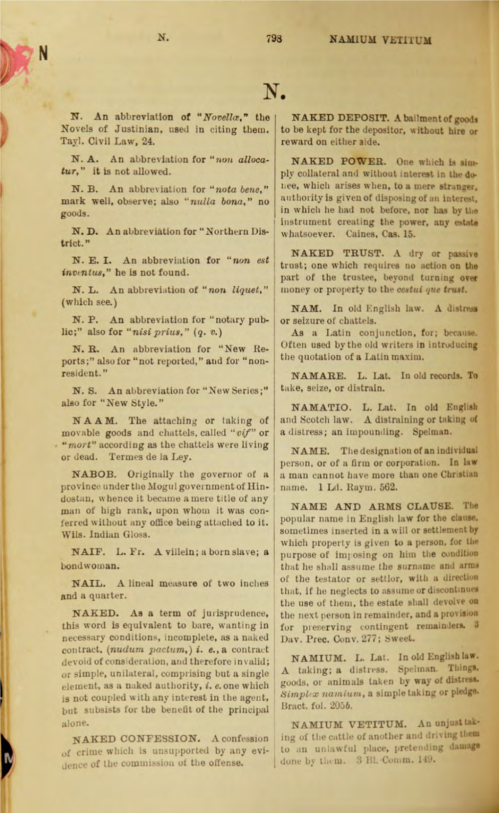 A Law Dictionary Containing Definitions of the Terms and Phrases of American and English Jurisprudence, Ancient and Modern