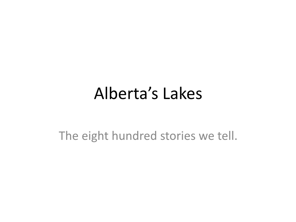 Alberta's Lakes