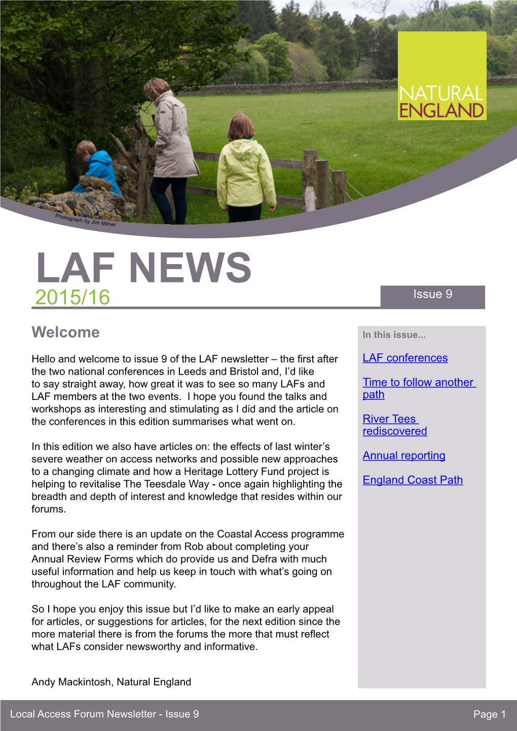 LAF NEWS 2015/16 Issue 9