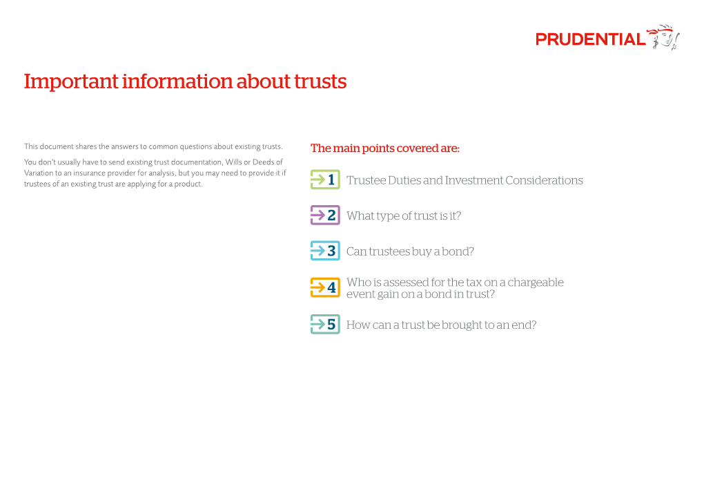 Important Information About Trusts Document