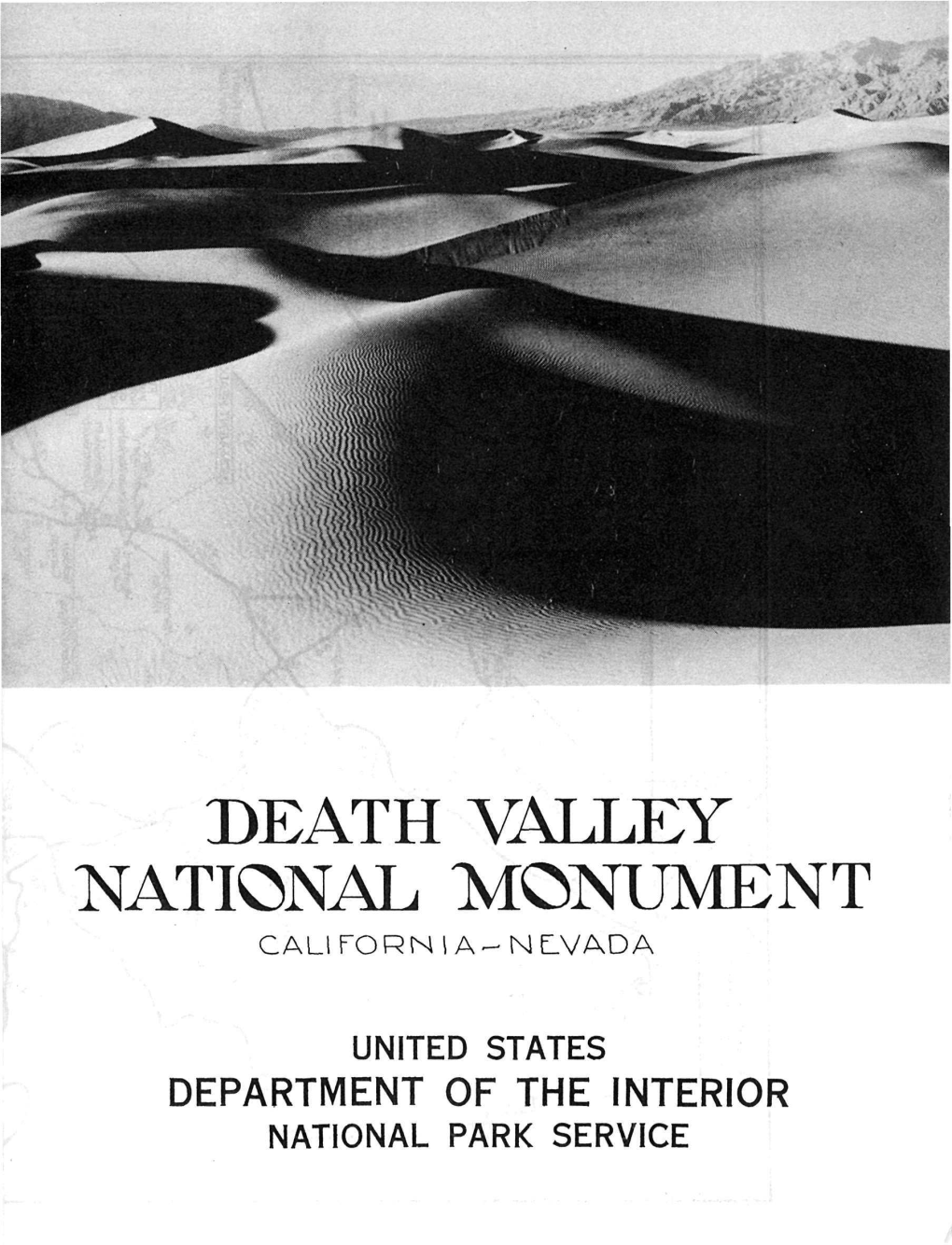 Death Valley National Monument Cali Fo Rn I a - N Lvada