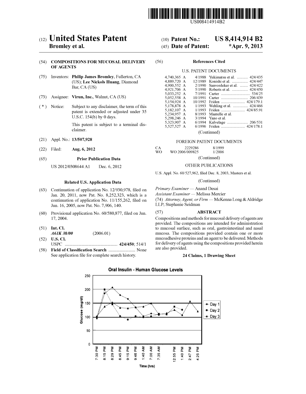 (12) United States Patent (10) Patent No.: US 8,414.914 B2 Bromley Et Al