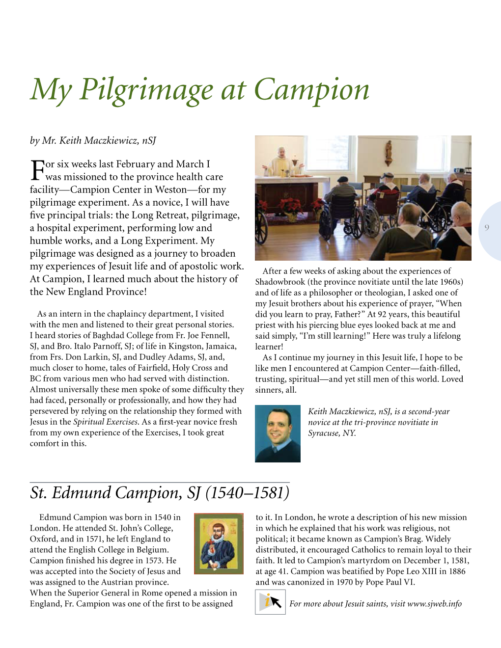 My Pilgrimage at Campion by Mr
