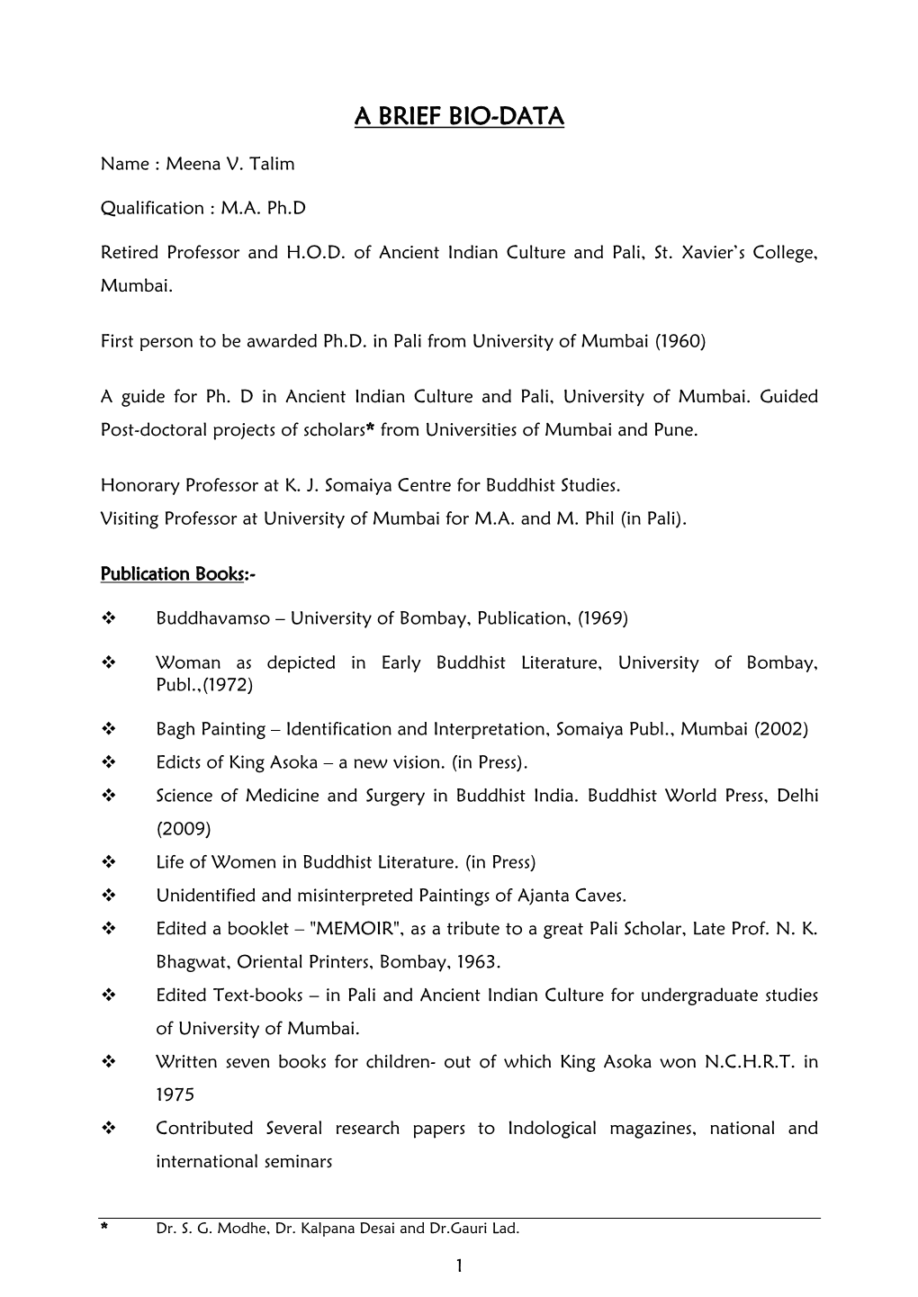 Short-Resume-Dr.-Meena-Talim.Pdf