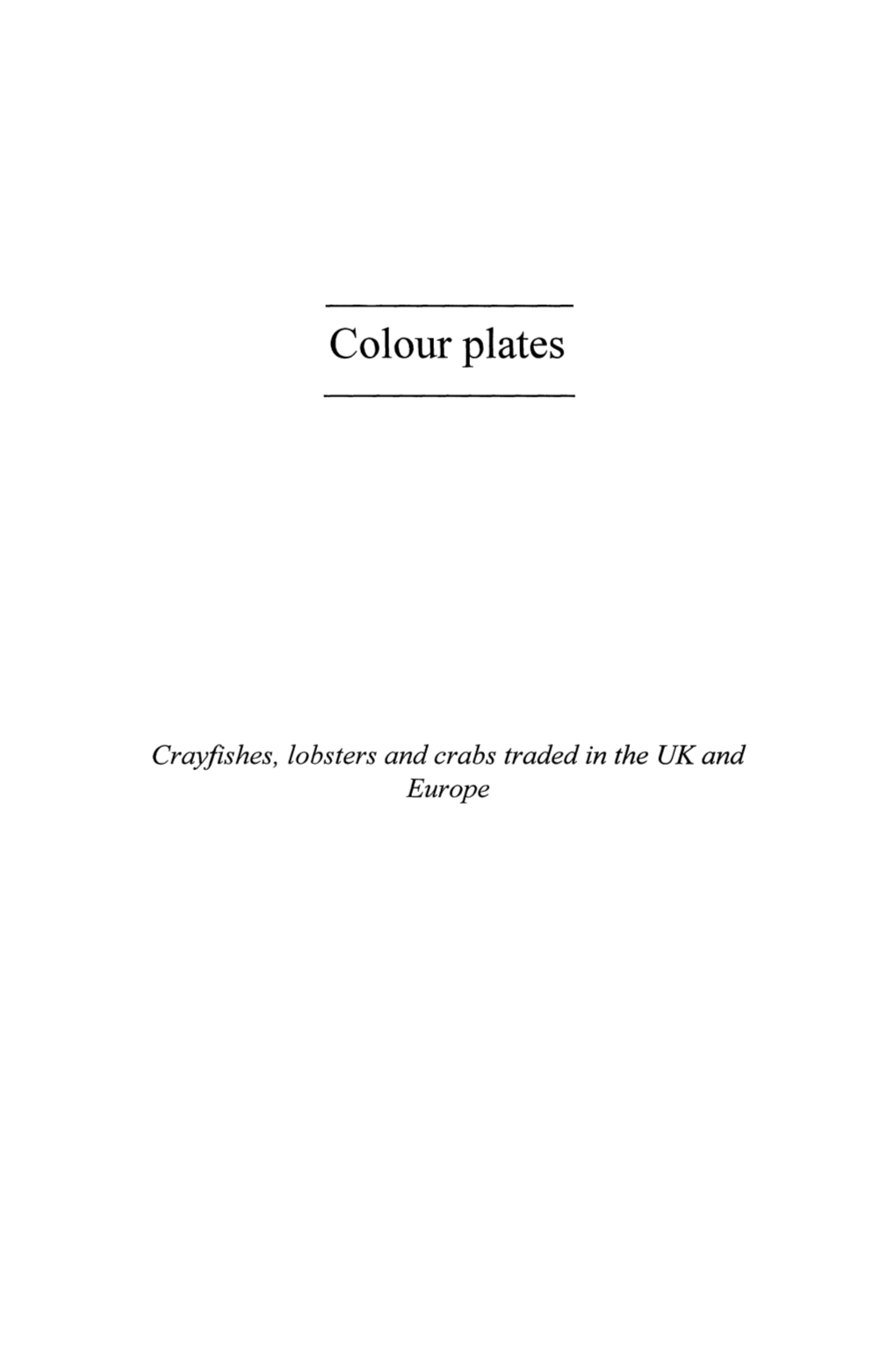 Colour Plates