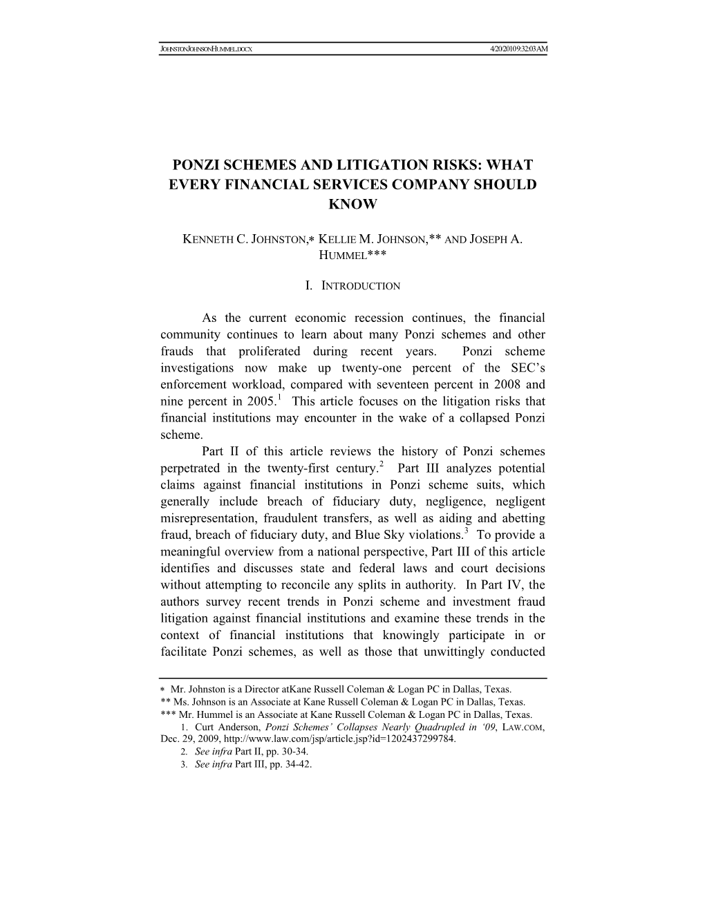 Ponzi Schemes and Litigation Risks: What Every Financial Services Company Should Know