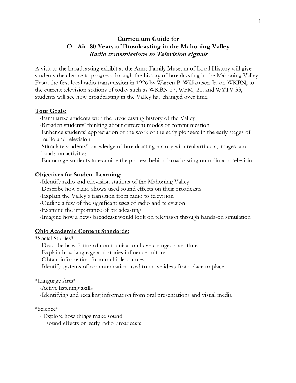 Radio Transmissions to Television Signals