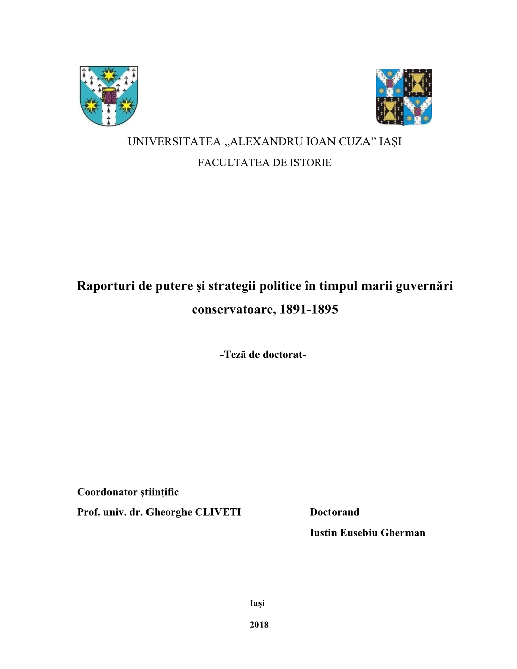 Raporturi De Putere Și Strategii Politice În Timpul Marii Guvernări Conservatoare, 1891-1895