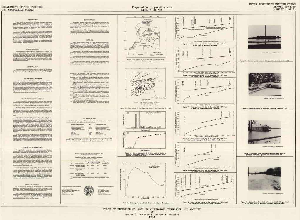 Flood of December 25, 1987, in Millington, Tennessee and Vicinity