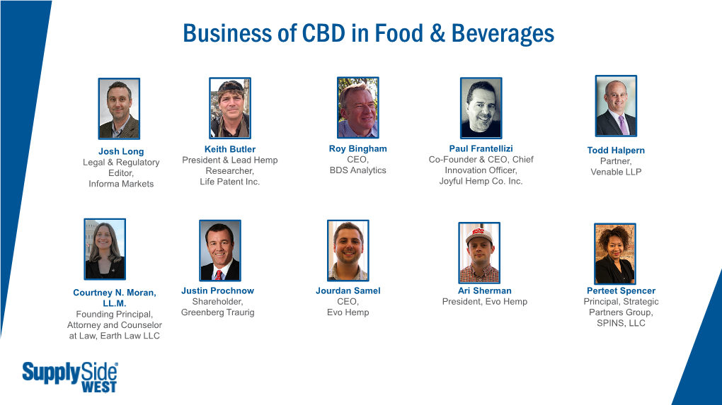 Business of CBD in Food & Beverages