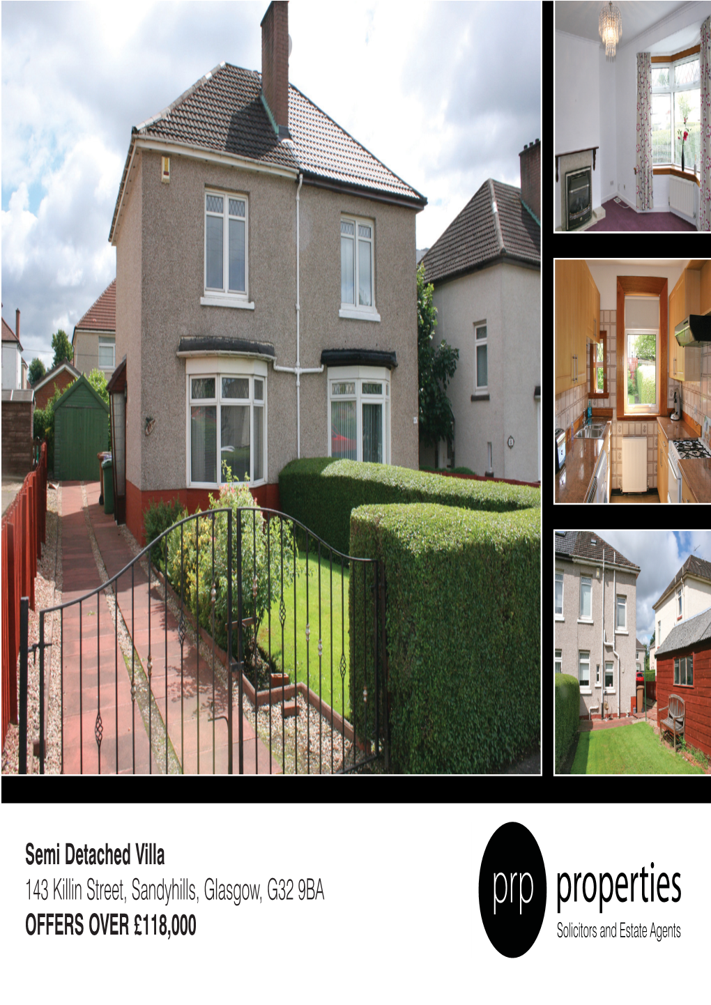 Semi Detached Villa 143 Killin Street, Sandyhills, Glasgow, G32 9BA OFFERS OVER £118,000
