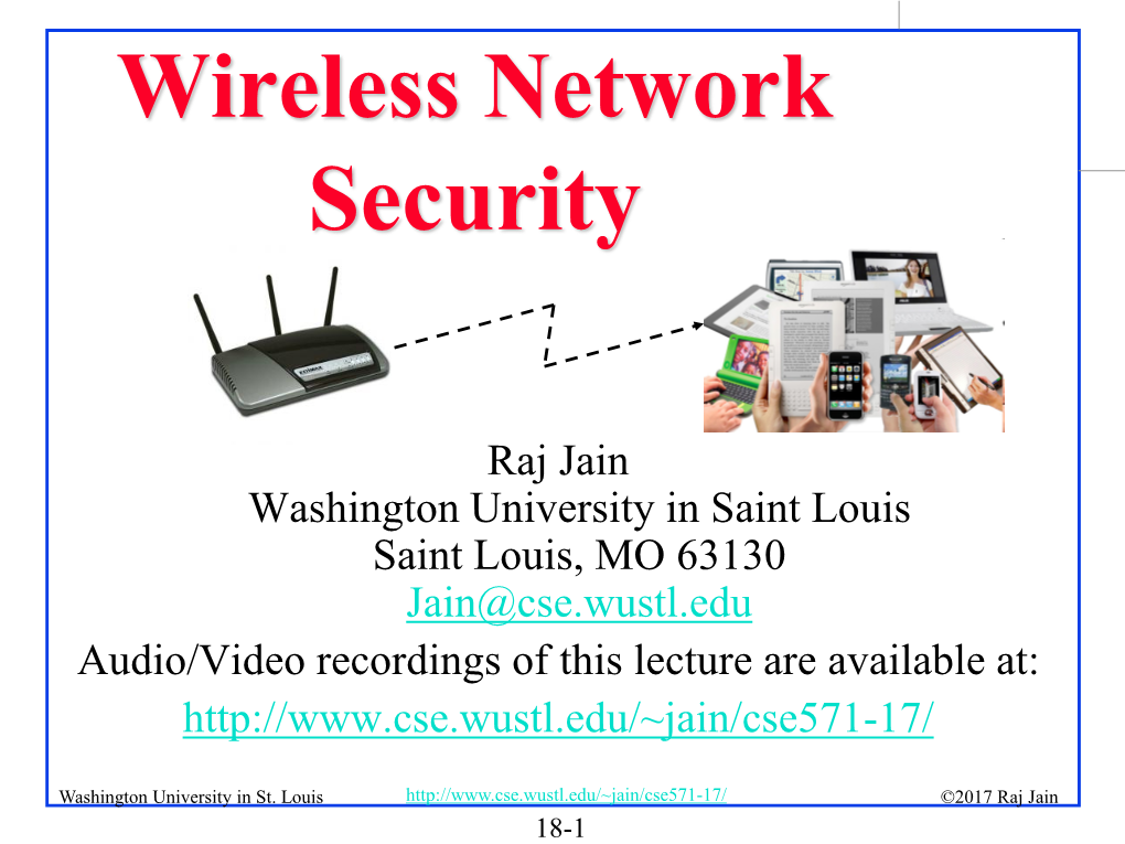 Wireless Network Security