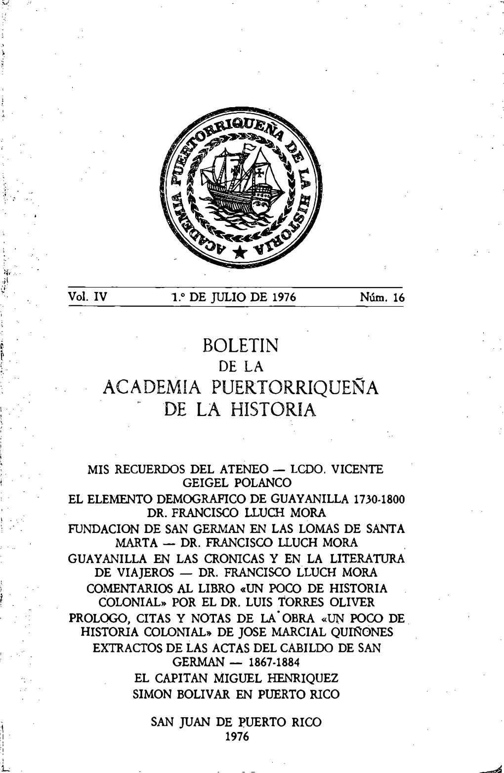 Boletin Academia Puertorriqueña 