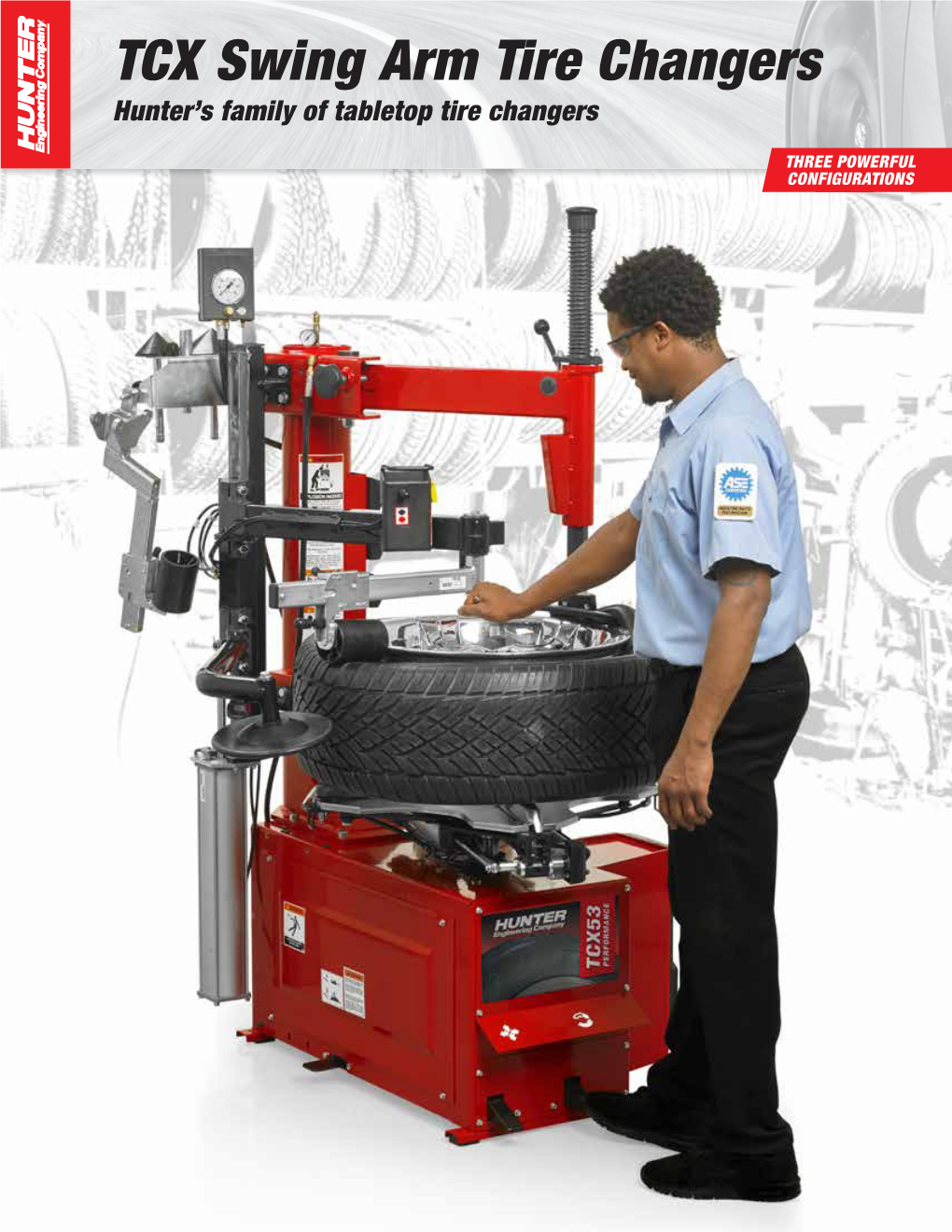 TCX Swing Arm Tire Changers Hunter’S Family of Tabletop Tire Changers