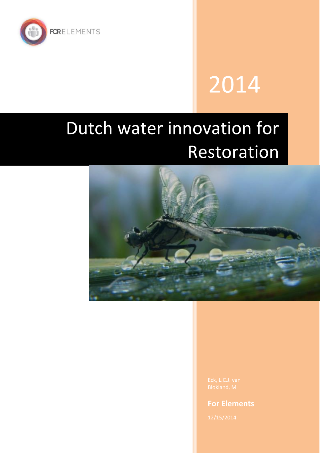 Dutch Water Innovation for Restoration