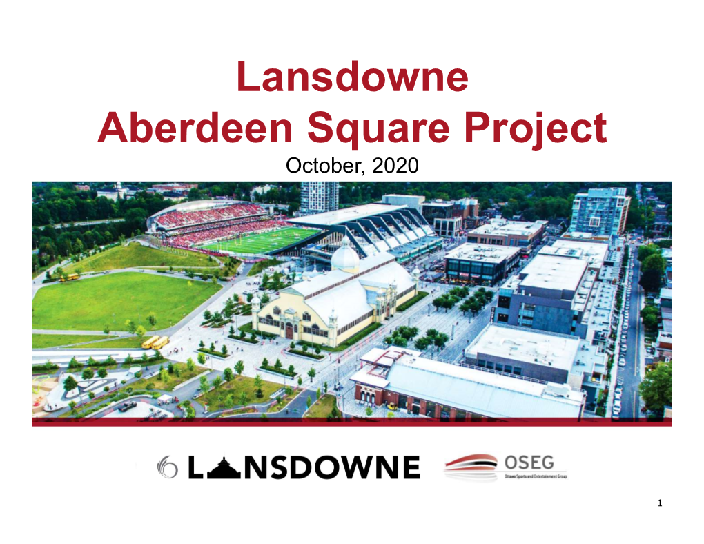 Lansdowne Aberdeen Square Project October, 2020