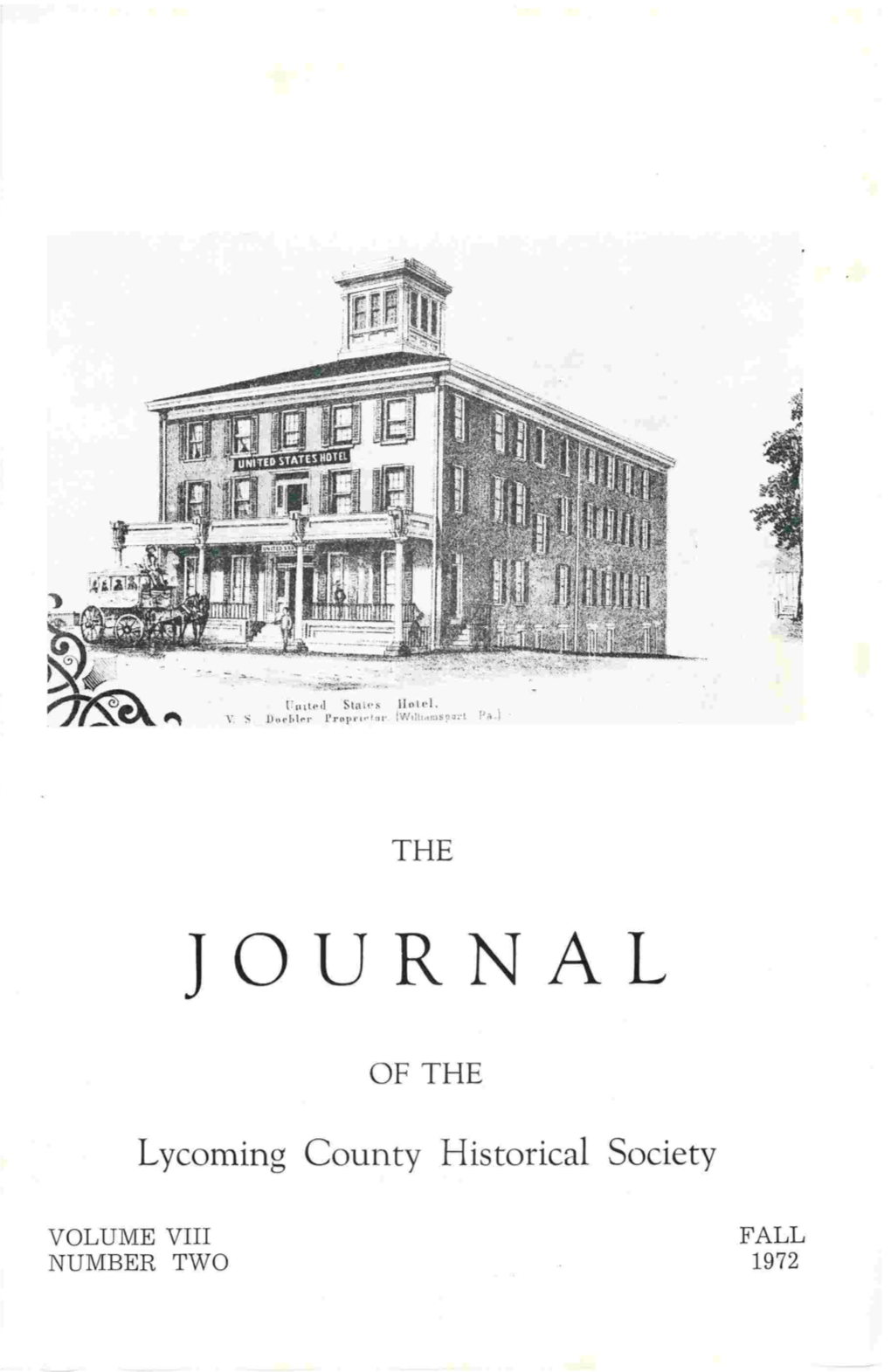 Journal of the Lycoming County Historical Society, Fall 1972