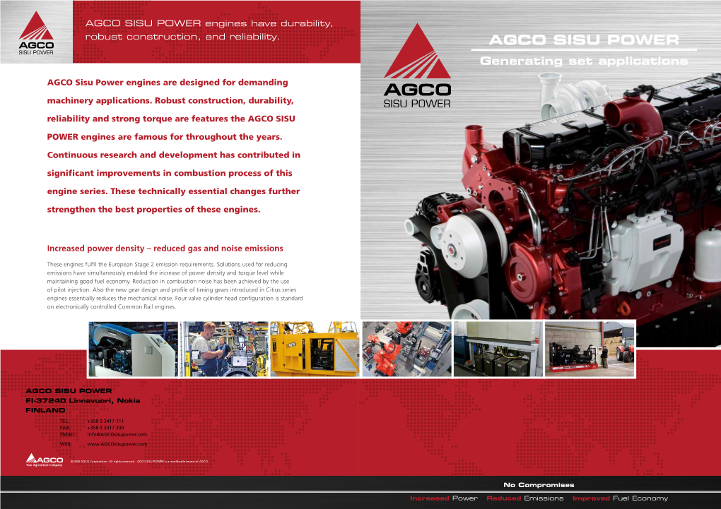 AGCO SISU POWER Engines Have Durability, Robust Construction, and Reliability