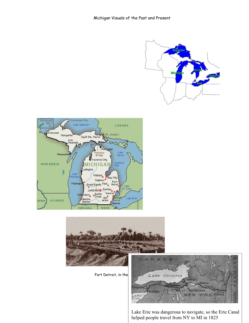 Selected Dates in Michigan History