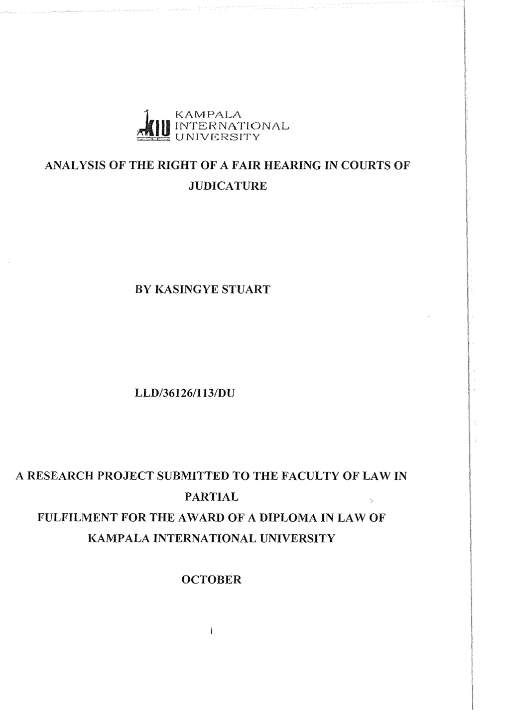 Analysis of the Right of a Fair Hearing in Courts of Judicature