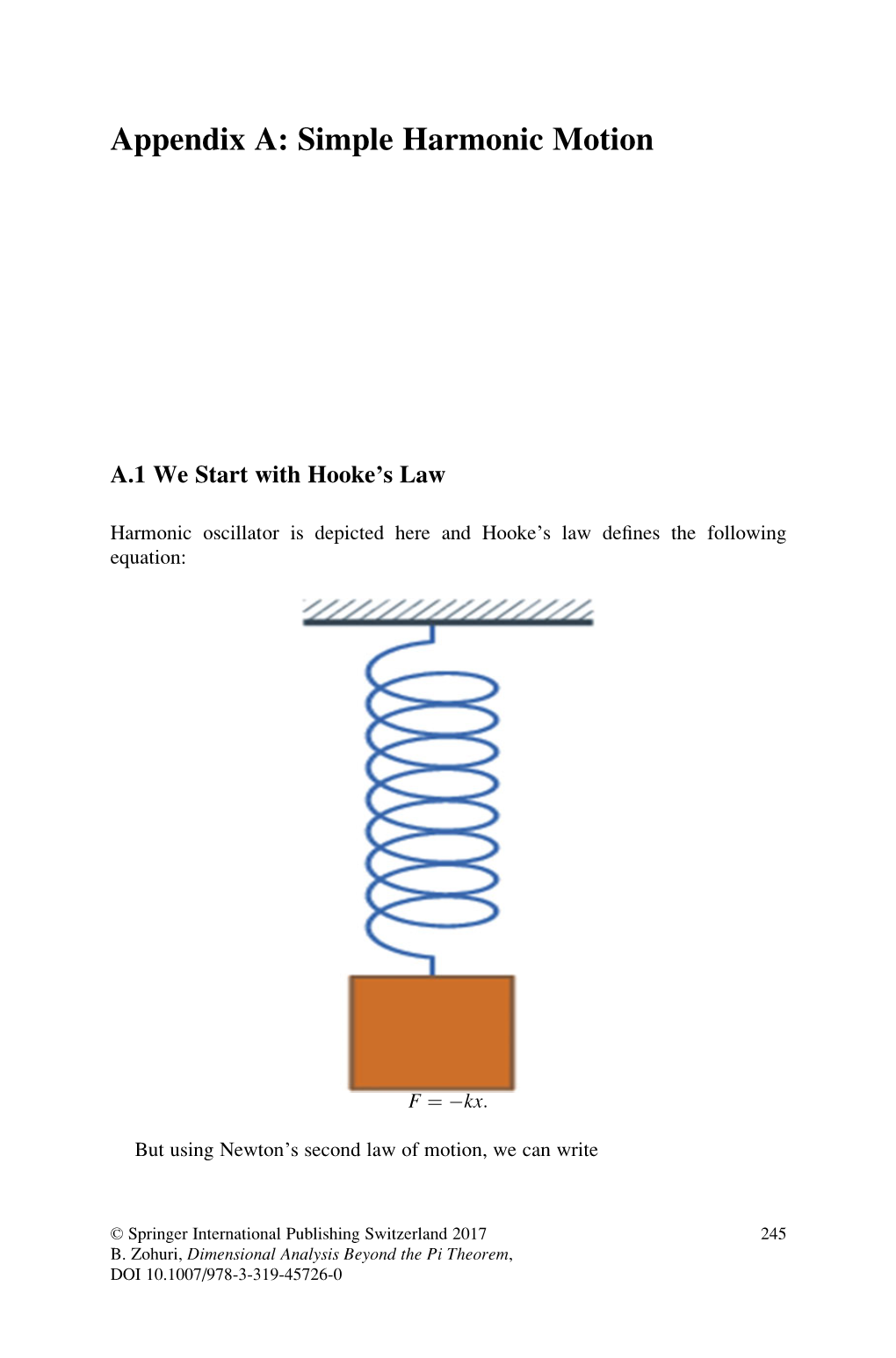 Appendix A: Simple Harmonic Motion