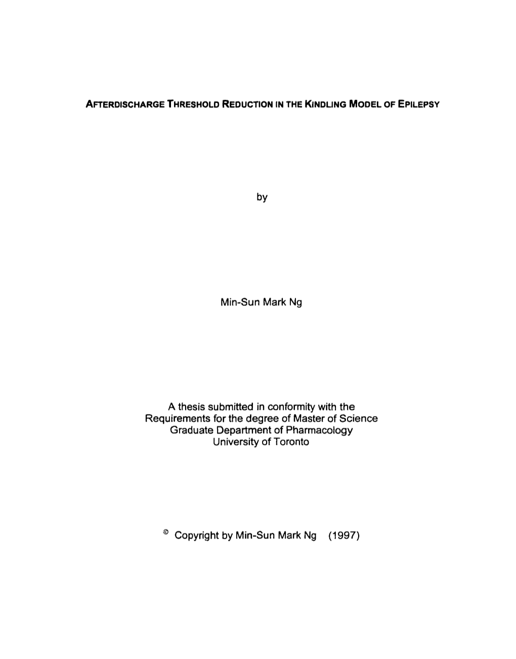 Afterdischarge Threshold Reouction in the Kindling