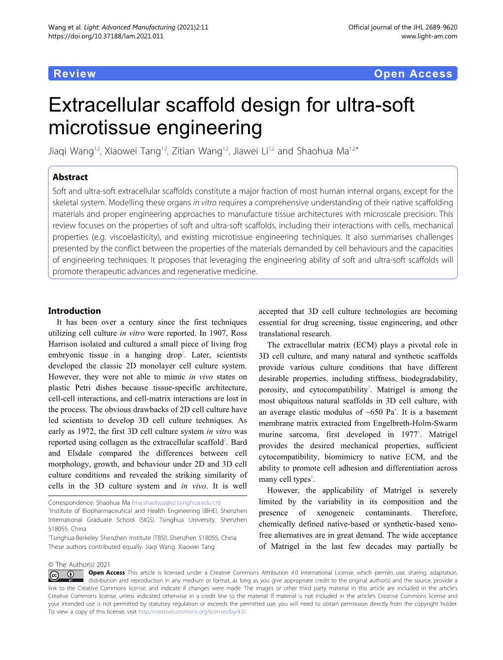 Extracellular Scaffold Design for Ultra-Soft Microtissue Engineering