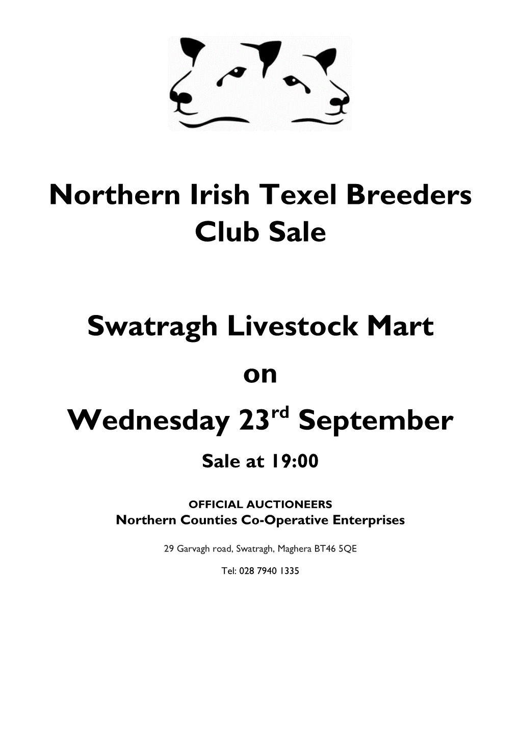 Northern Irish Texel Breeders Club Sale Swatragh Livestock Mart On