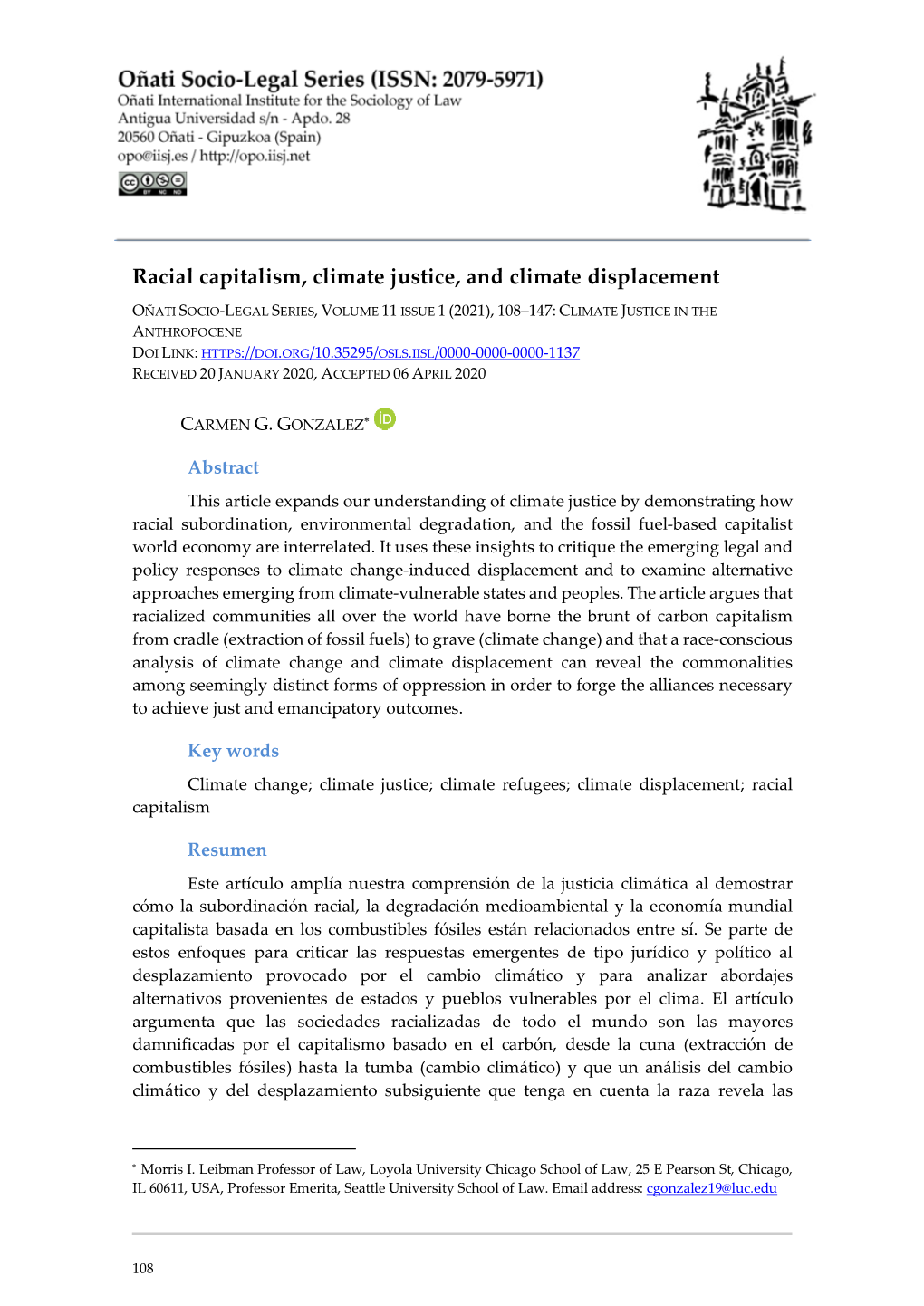 Racial Capitalism, Climate Justice, and Climate Displacement