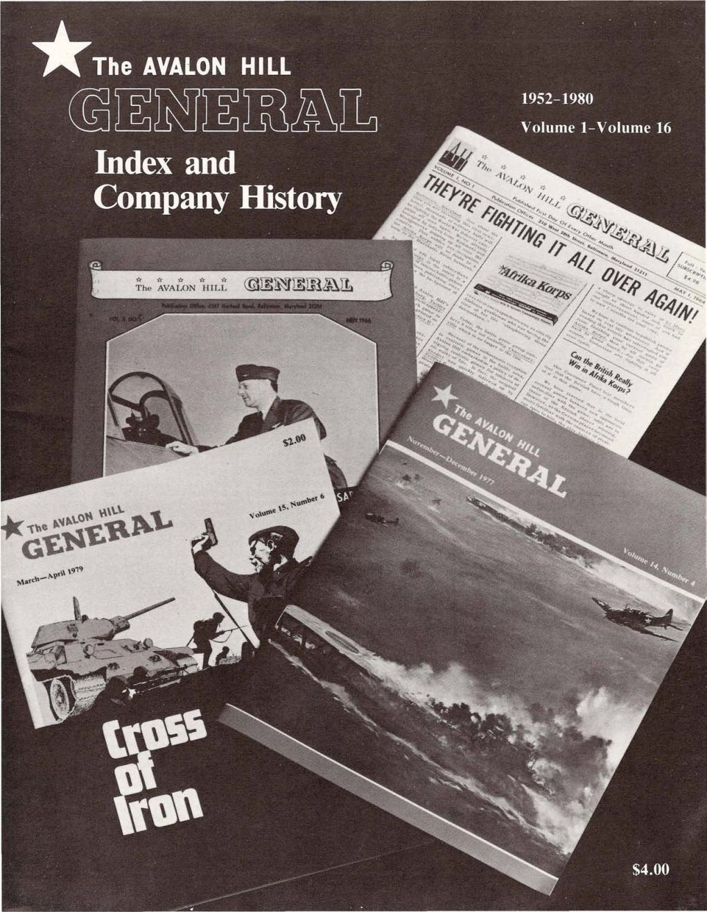 Z01 the General Index History Vol 1 to 16