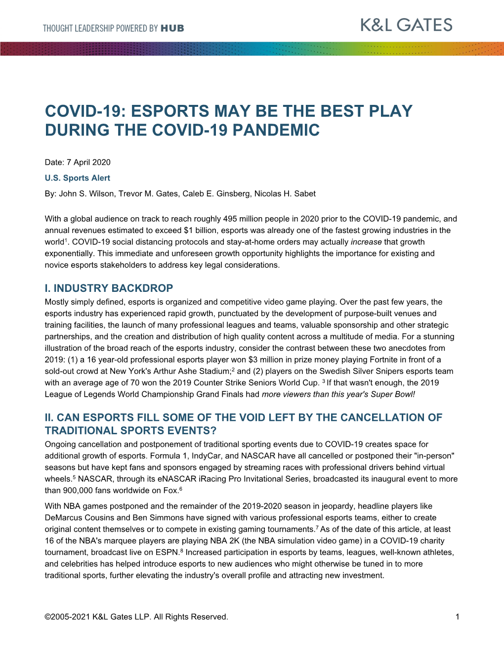 Covid-19: Esports May Be the Best Play During the Covid-19 Pandemic