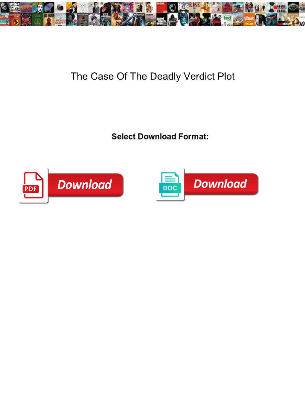 The Case of the Deadly Verdict Plot