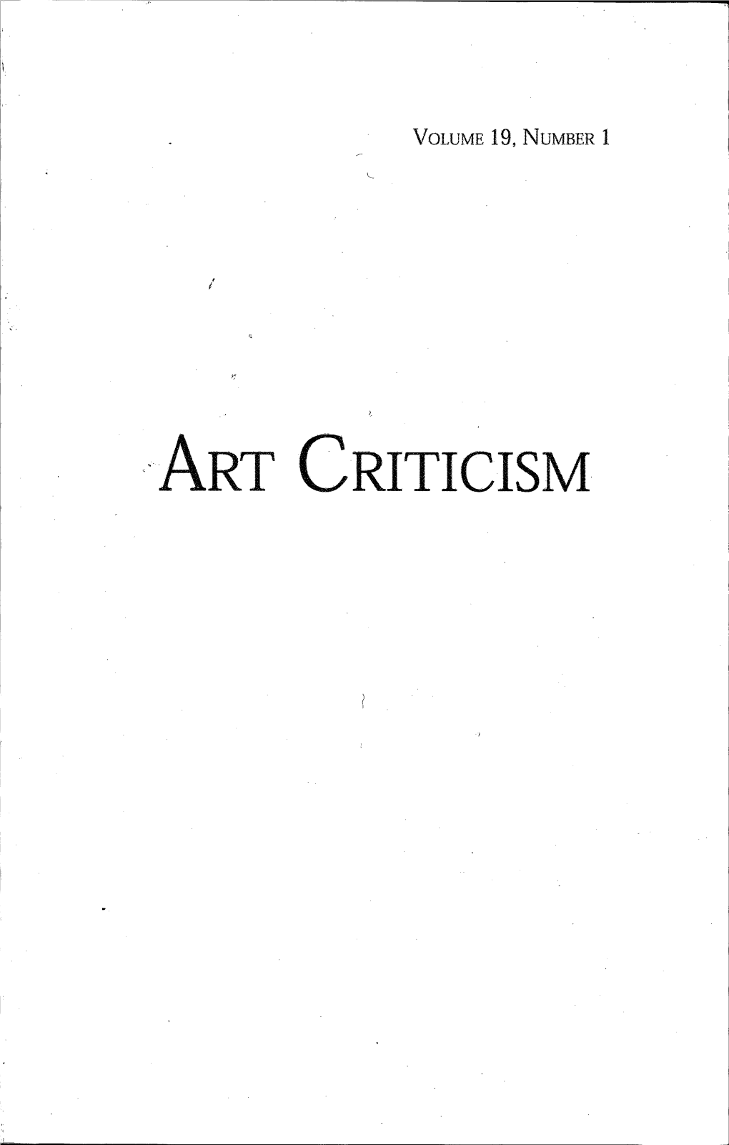 Art Criticism