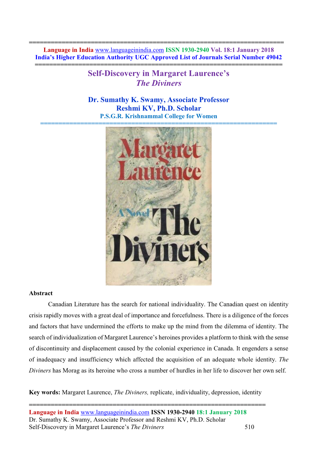 Self-Discovery in Margaret Laurence's the Diviners