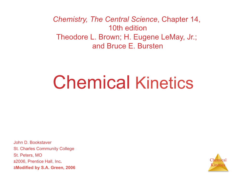 Chemical Kinetics