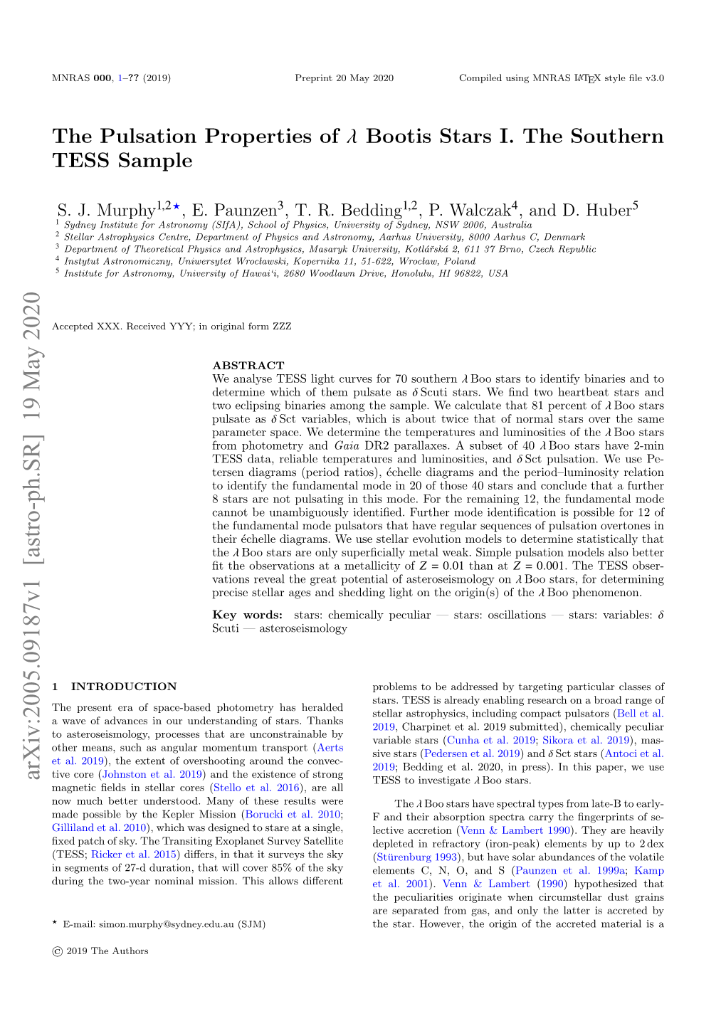 The Pulsation Properties of $\Lambda $ Bootis Stars I. the Southern TESS