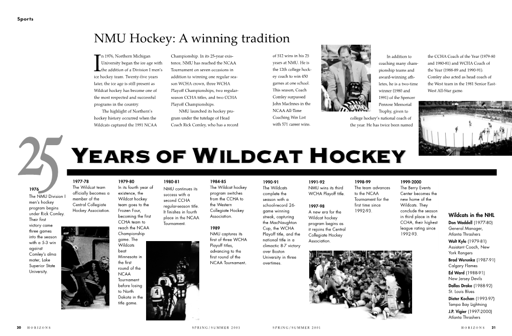 NMU Hockey: a Winning Tradition